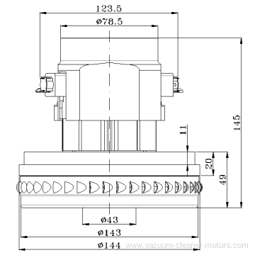 vacuum cleaner motor dry-wet